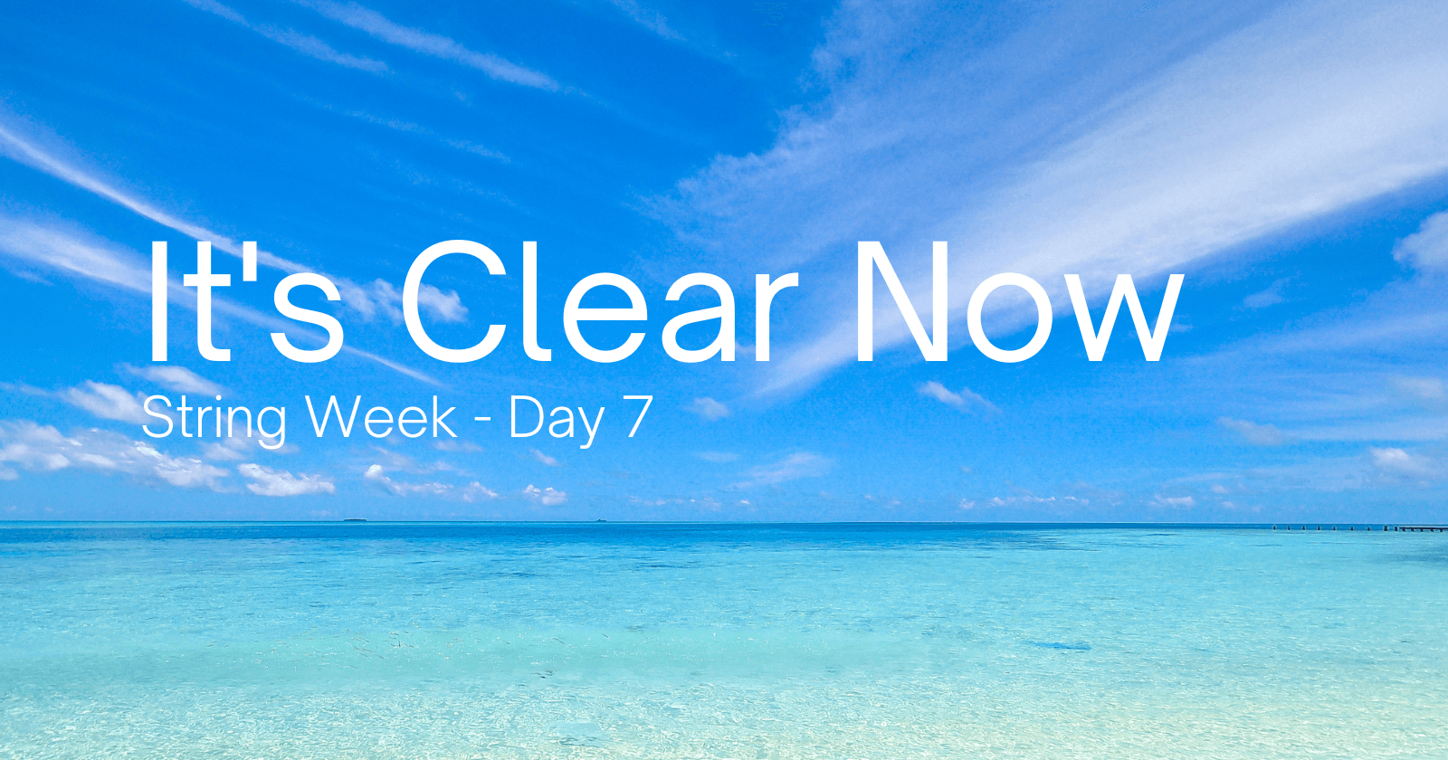 String Week Challenge - Day 7